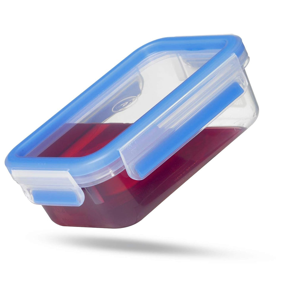 Emsa 508558 Clip & Close recipiente pentru depozitarea alimentelor | set din 3 piese | 3 x 1 litru | -40 până la +100 grade | plastic | 100 % etanș | sigiliu special pentru prospețime Cutii depozitare alimente Naty Shop