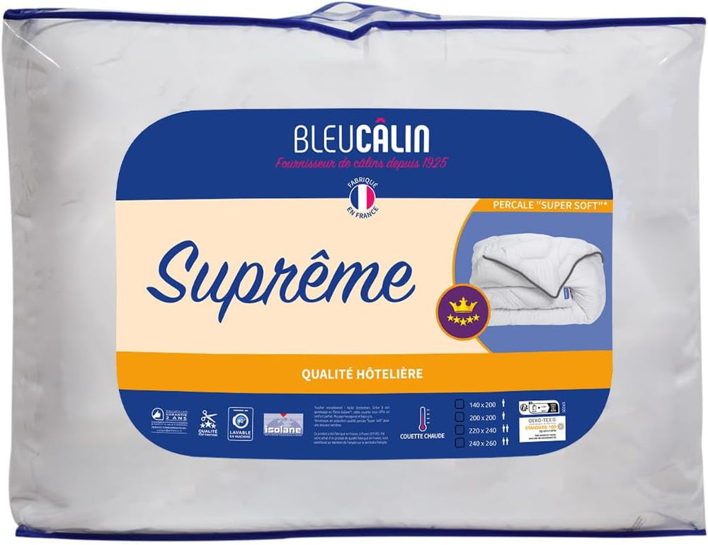 Pătură supremă Bleu Câlin, foarte caldă, plic extra moale, super moale, confort hotelier, 140 X 200 cm Plapumi si pilote Naty Shop