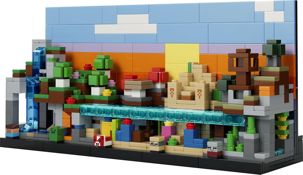 LEGO Minecraft Mini-Biome - DIY Deko Set - 3D Puzzle mit 5 Mikrofiguren - Kreatives Spielset zum Bauen und Sammeln - Gamer Geschenk für Jungen, Mädchen und Teenager ab 12 Jahren - 21589