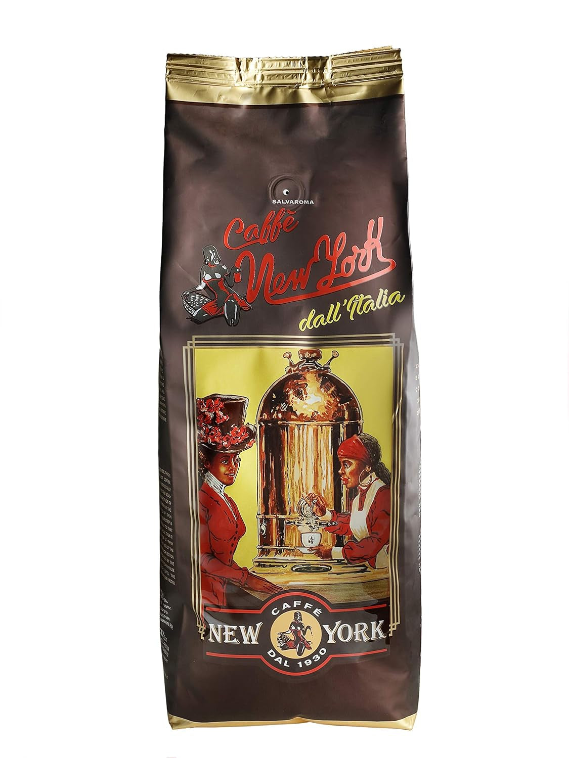 New York Coffee - EXTRA P - Boabe de cafea, gust puternic și hotărât, boabe Arabica și Robusta, pentru măcinare, espresso italian, amestec de bar - calitate superioară din 1930 - 1 kg, boabe