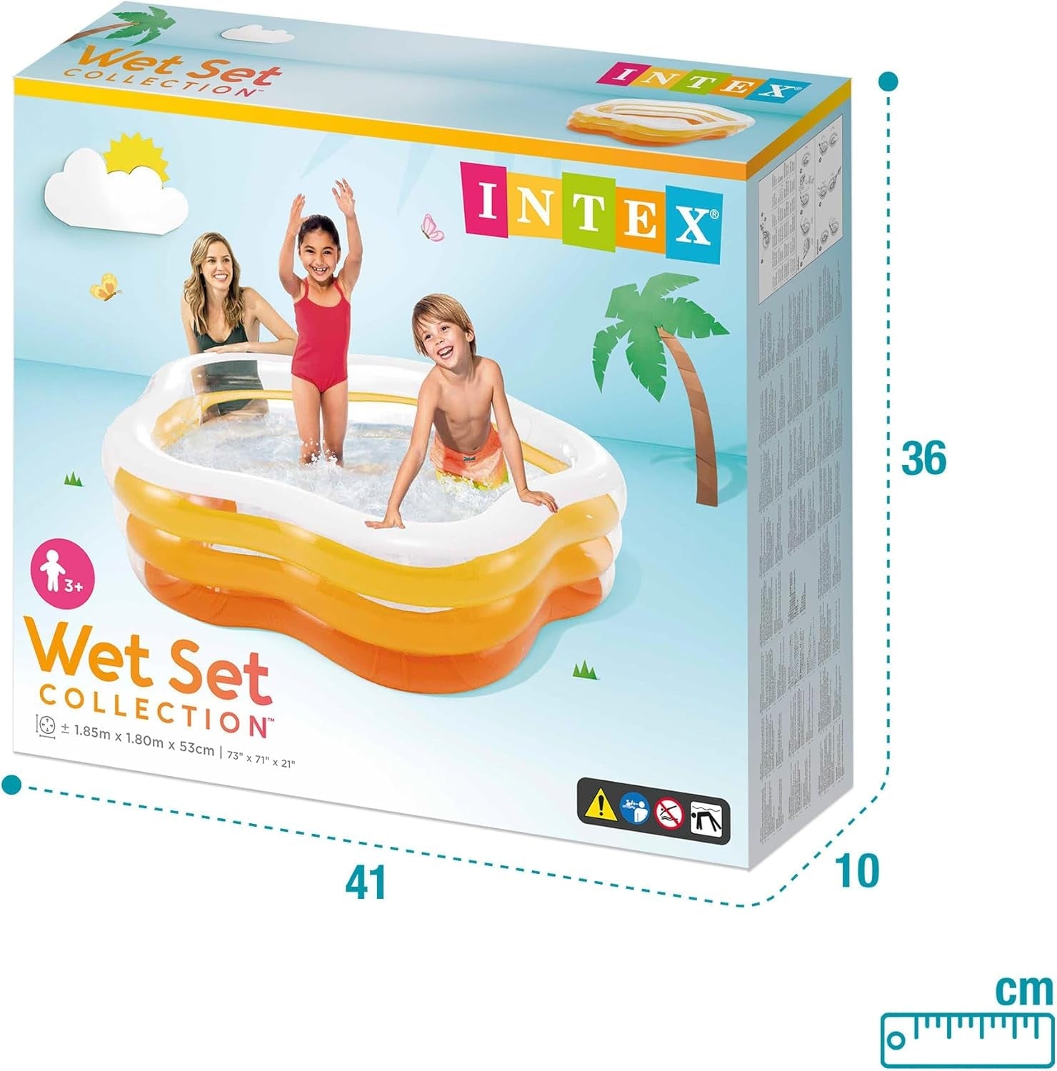 Intex 56495NP - Piscină gonflabilă cu stele, vinil, multicoloră, 185x180x53 cm