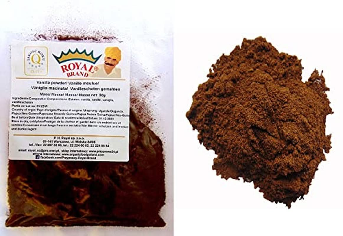 Pulbere de vanilie 50 G, pulbere de vanilie măcinată 100% pură Arome Naty Shop