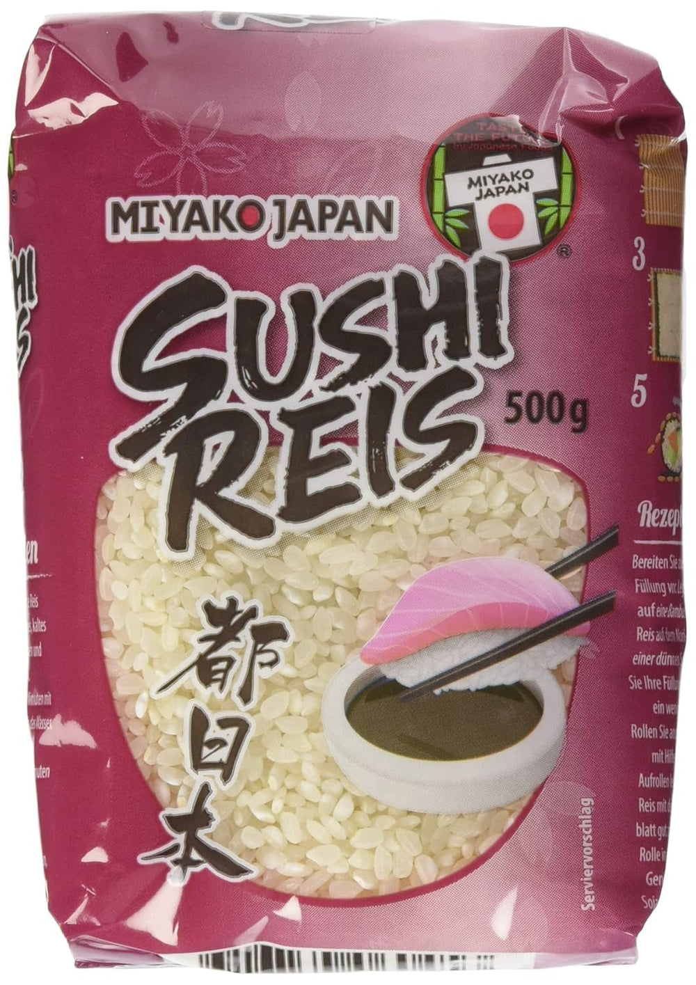 Orez Miyako Japan pentru sushi, bob rotund, 0,5 kg