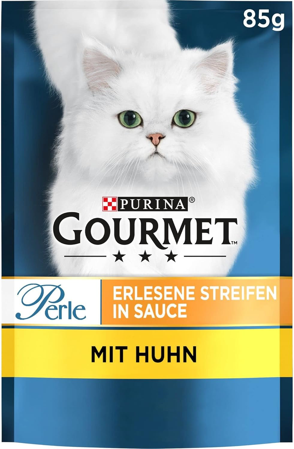 Hrană umedă pentru pisici Gourmet Perle Select Strips cu pui, pachet de 26 (26 x 85g)
