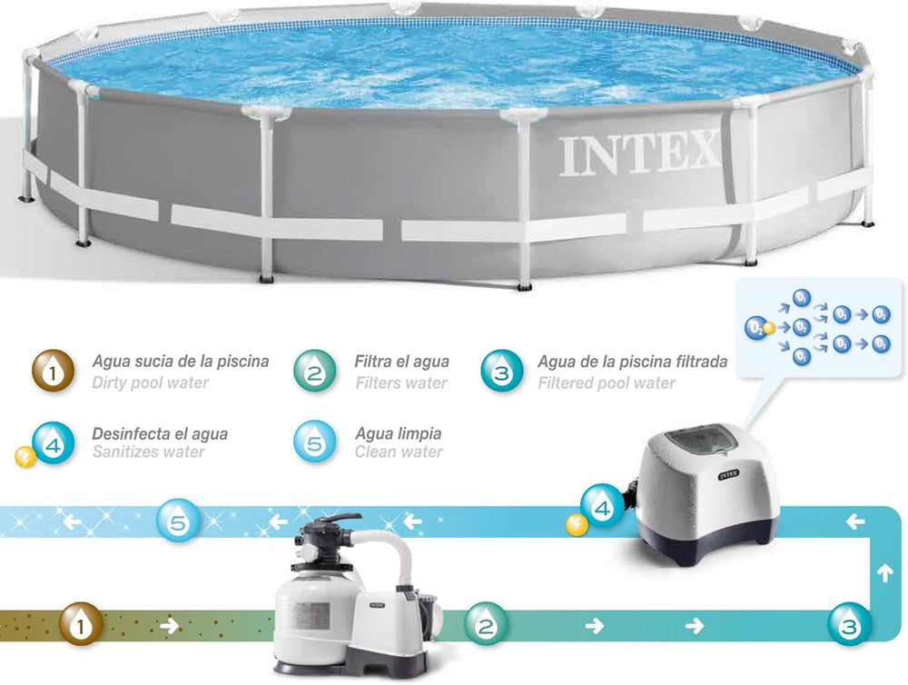 Sistem de curățare a piscinei Intex Krystal Clear cu ozon și apă sărată - fără clor chimic (miros), 28666