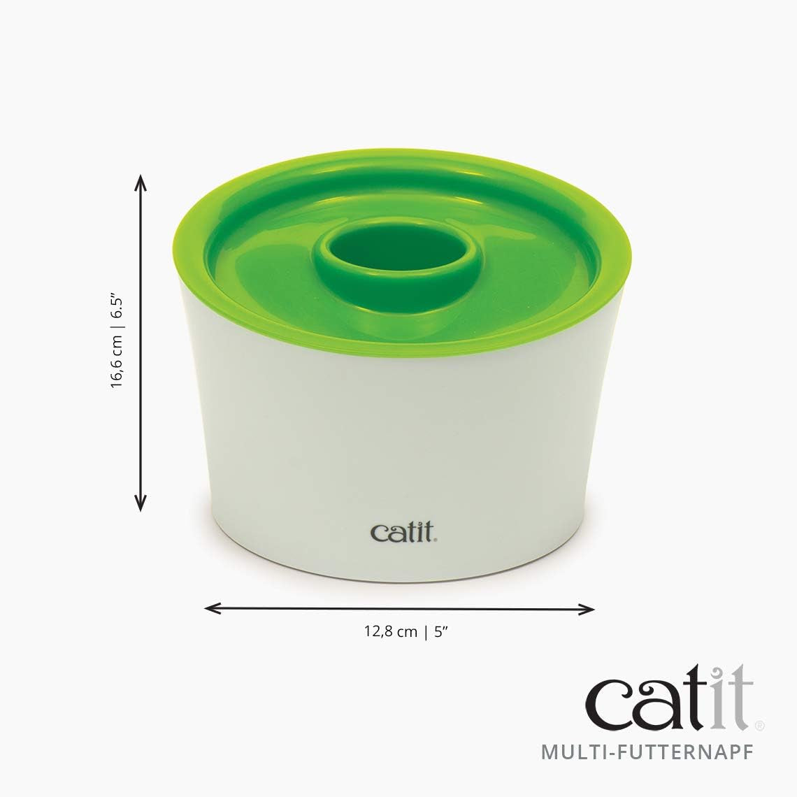 Catit Multi Feeder, bol de hrănire pentru hrană umedă și uscată, bol de hrănire pentru pisici