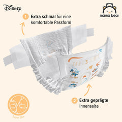 Marcă Amazon: Scutece Mama Bear Disney Ultra Dry, mărimea 3 (4-9 kg) - Cutie lunară, alb, 172 bucăți (2 pachete a câte 86)