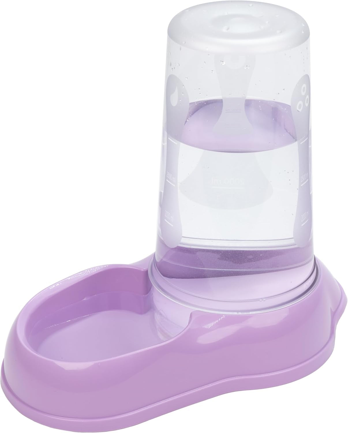 Ferplast AZIMUT 600 Dispenser de hrană și apă pentru câini și pisici, capacitate 0,6 litri, bază antiderapantă, 12,5 x 19 x Î 19,5 cm, albastru
