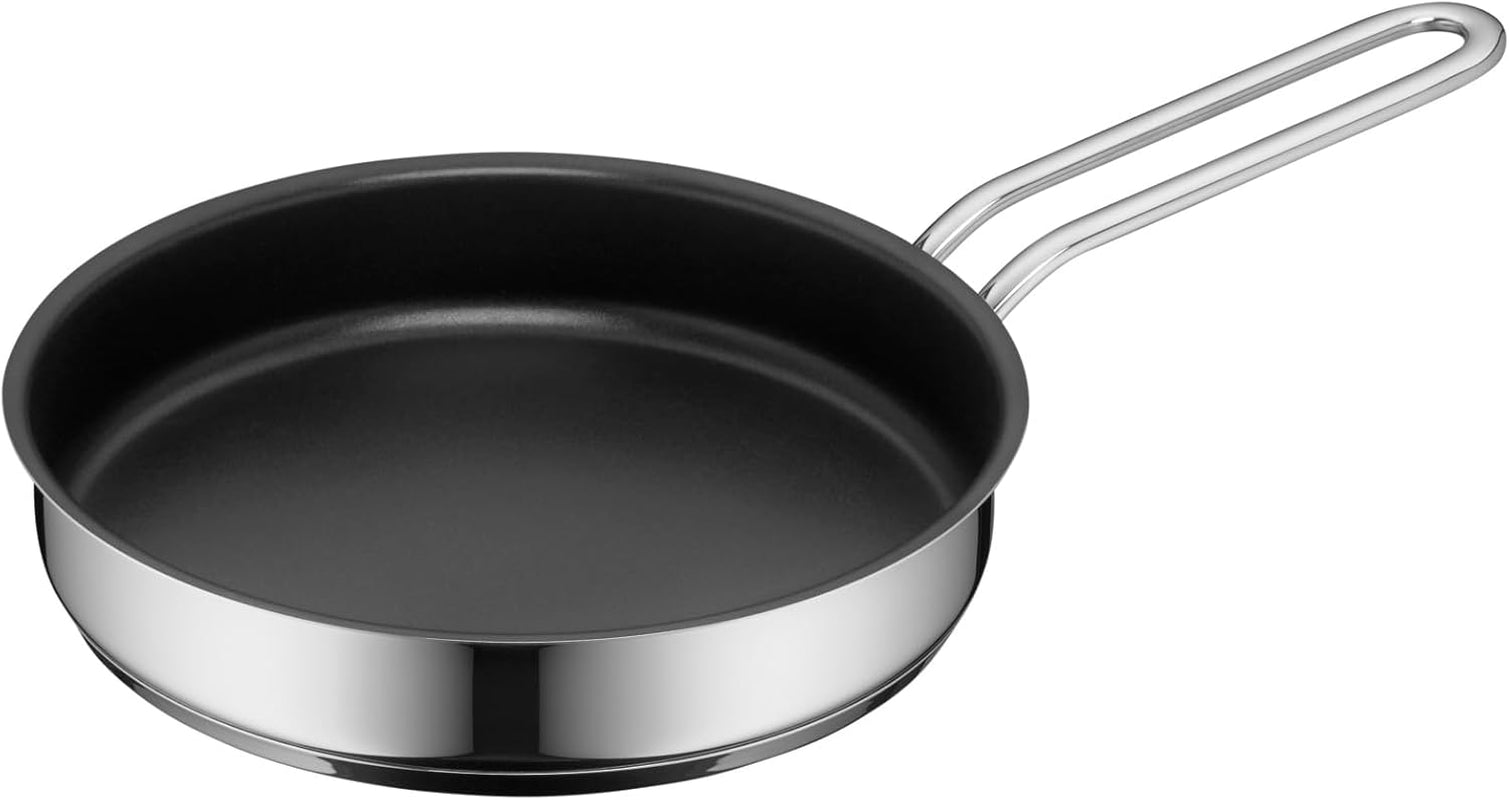 WMF Mini tigaie acoperită mică 18 cm, Cromargan din oțel inoxidabil lustruit, inducție Oale si Tigai Naty Shop Einzelpfanne