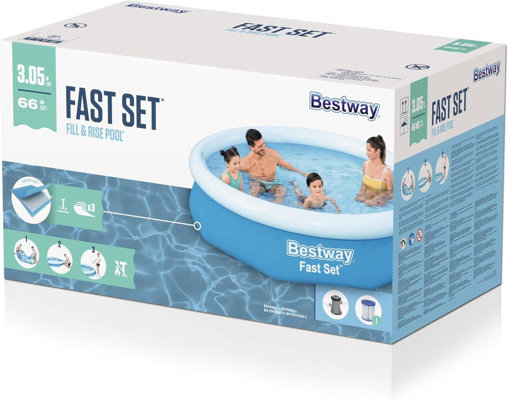 Piscină gonflabilă Bestway 305 x 66 cm albastră 3200 L