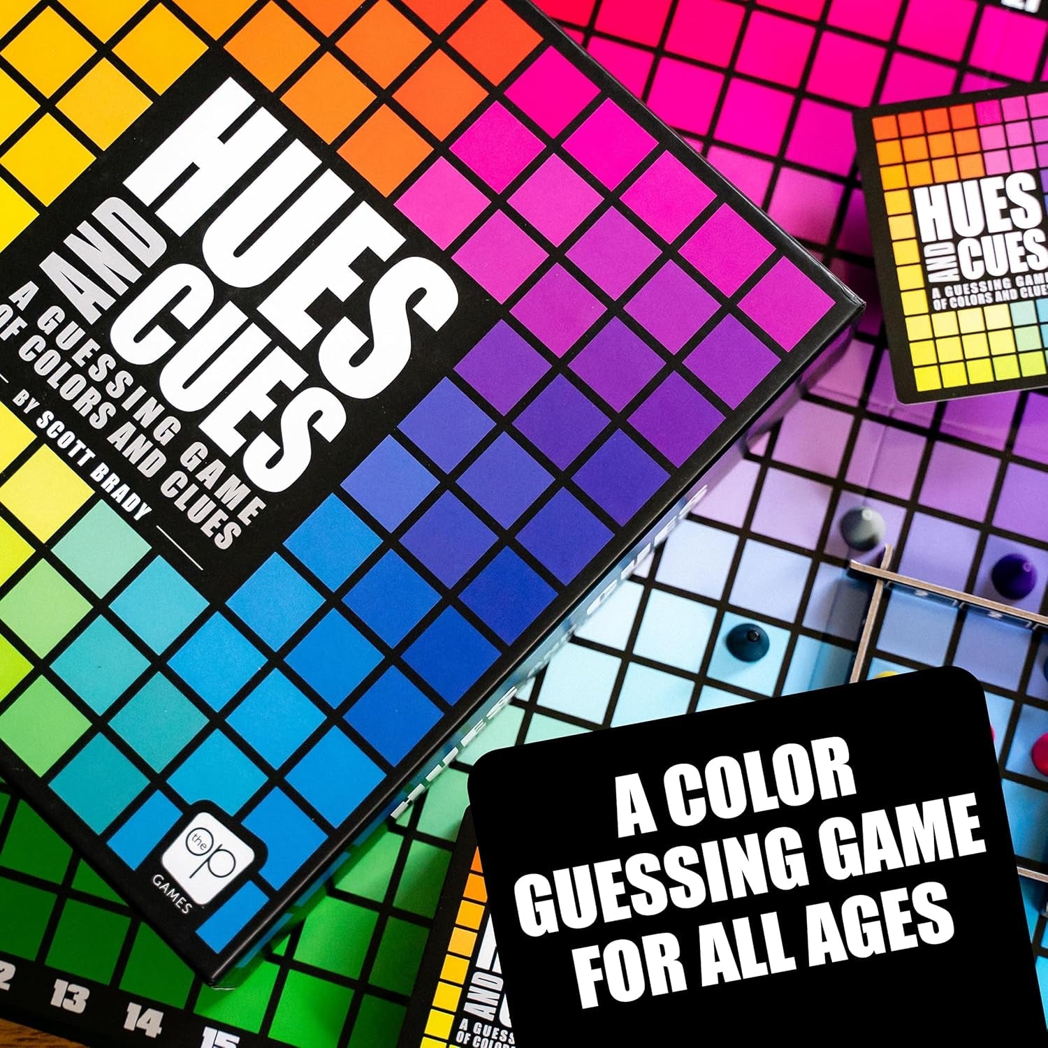 Hues and Cues – Joc de societate pentru seri de jocuri în familie – Joc de petrecere – The OP – Pentru 3-10 jucători – Versiune în limba engleză