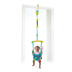 Set de prindere pentru ușă Bright Starts Deluxe cu clemă sigură și stabilă pentru tocul ușii și șervețele umede Pampers Sensitive pentru bebeluși, 1200 de șervețele (15 x 80)