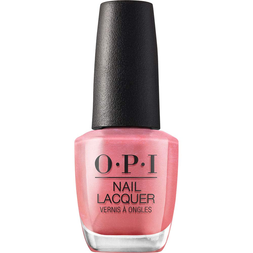 OPI Nail Lacquer Pink Shades – Oja cu uscare rapidă, rezistentă la ciobire și de lungă durată – durează până la 7 zile – cu pensulă ProWide extra-lată