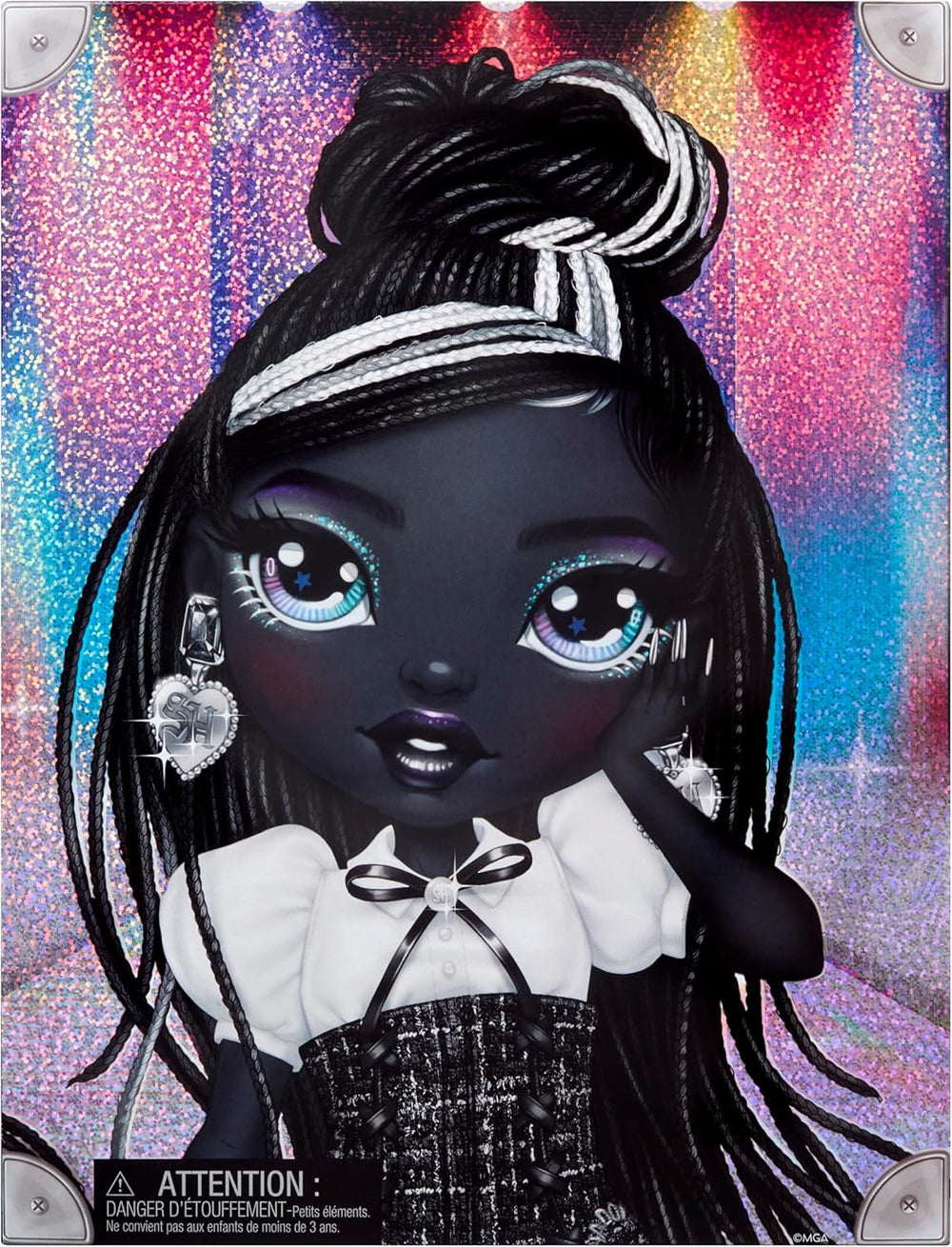 Rainbow High Shadow High Modepuppe – Shanelle Onyx – Schwarzes Haar, 28 cm Modepuppe mit Designer-Outfits, Geeignet für Sammler & Kinder von 6-12 Jahren