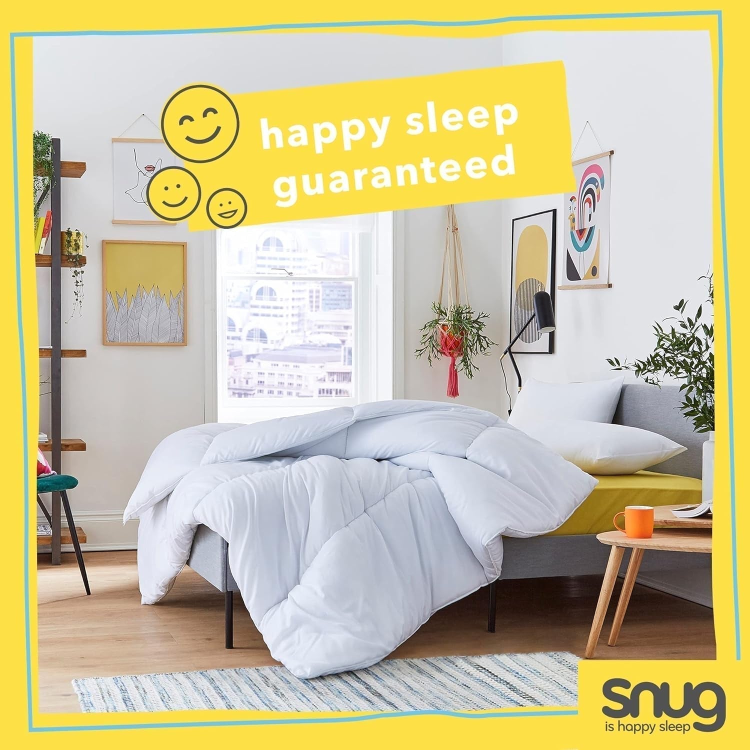 Plapumă Snug Just Right, 10.5 tog, fibră goală, alb, pat dublu Plapumi si pilote Naty Shop