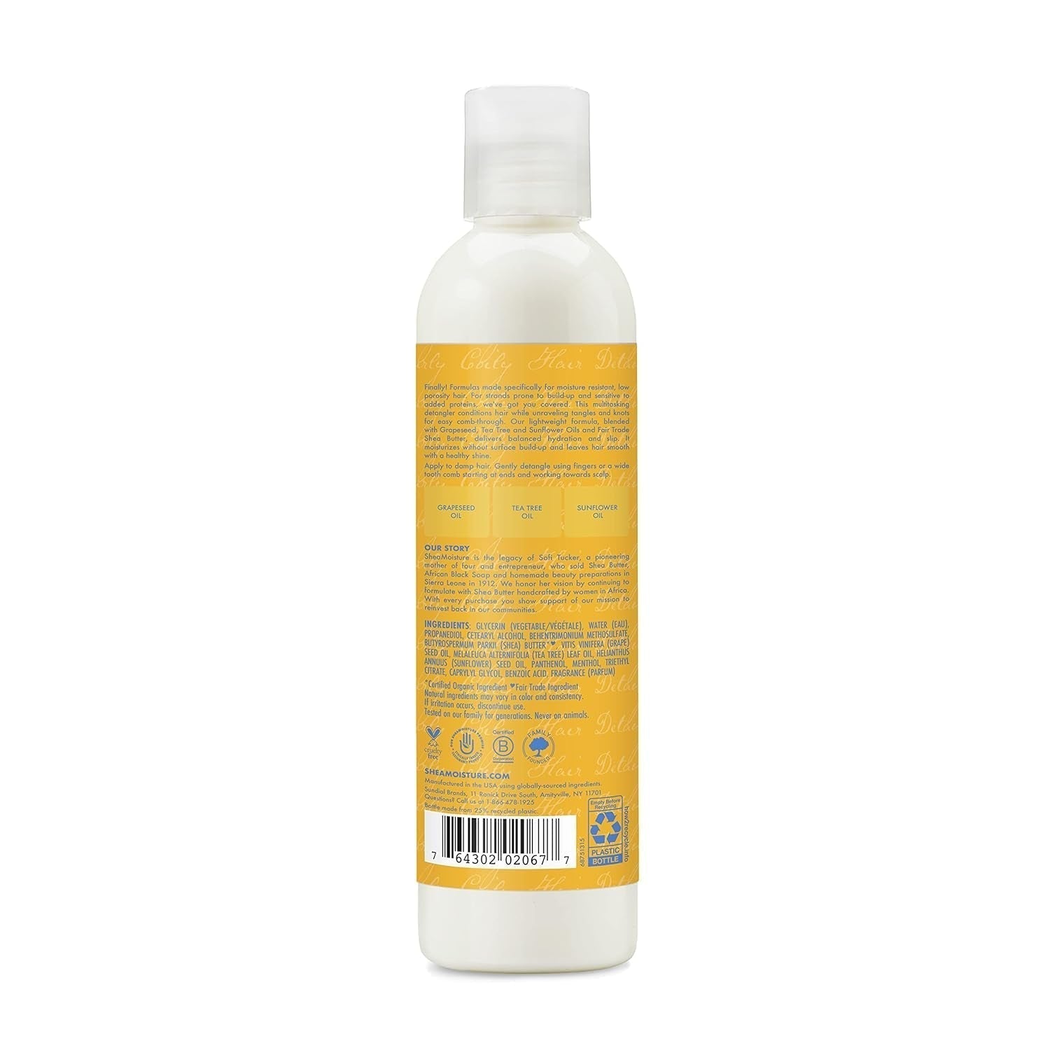 Produs pentru descurcarea parului hidratant fără greutate Sticlă de 237 ml pentru păr creț/ ondulat Produse pentru descurcarea părului Naty Shop