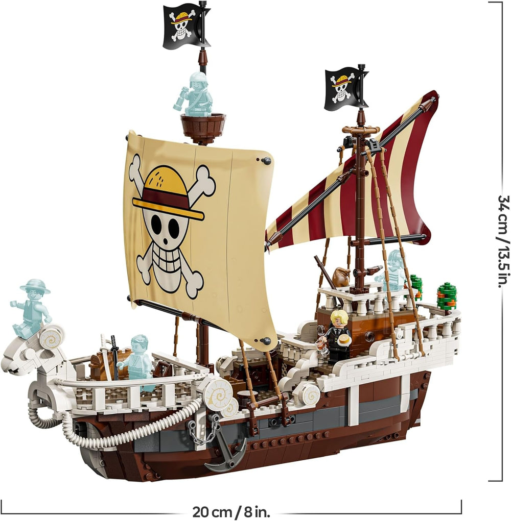 LEGO ONE PIECE - Das Piratenschiff Flying Lamb (Going Merry) - Spielset mit 5 Minifiguren - inkl. Ruffy, Zoro & Nami - Spielzeug zum Bauen - Geschenk für Jungen, Mädchen & Fans ab 10 Jahren - 75639