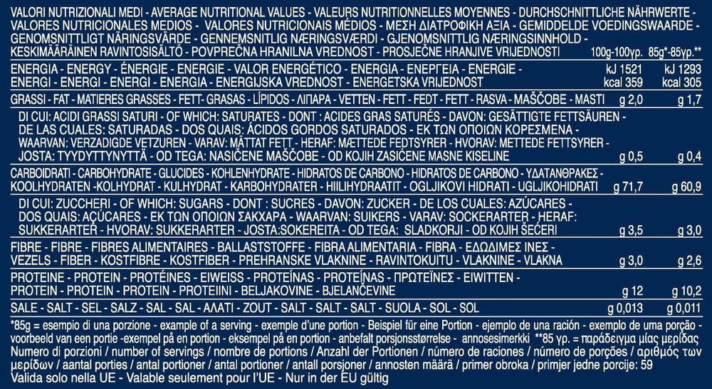 Paste Penne Rigate din grâu dur Barilla n. 73 – Pachet de 1 (1x5kg)