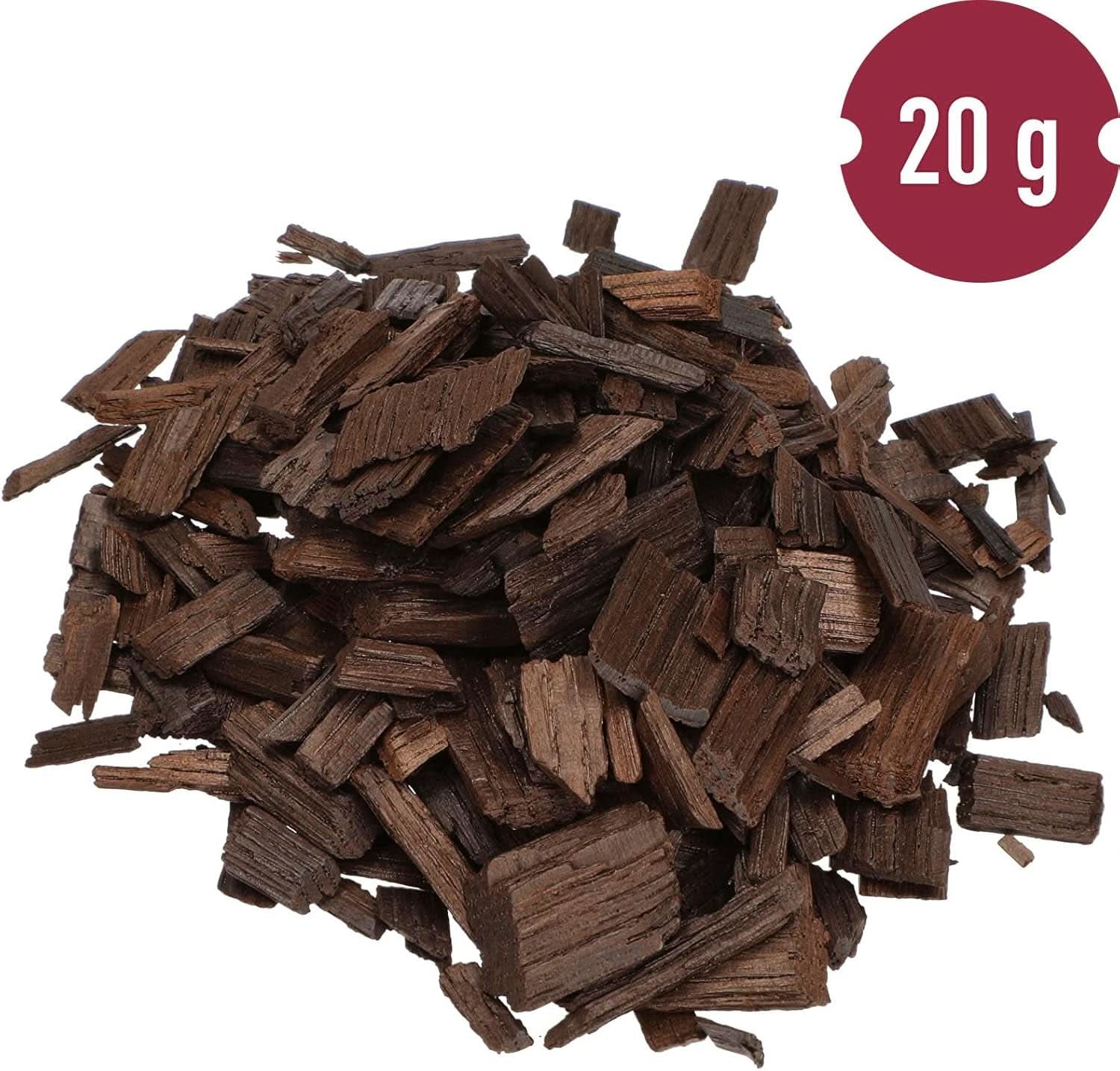 Browin Așchii de stejar puternic prăjite 20 g - fulgi, bastoane fine de stejar pentru aromatizarea alcoolului, maro Arome Naty Shop