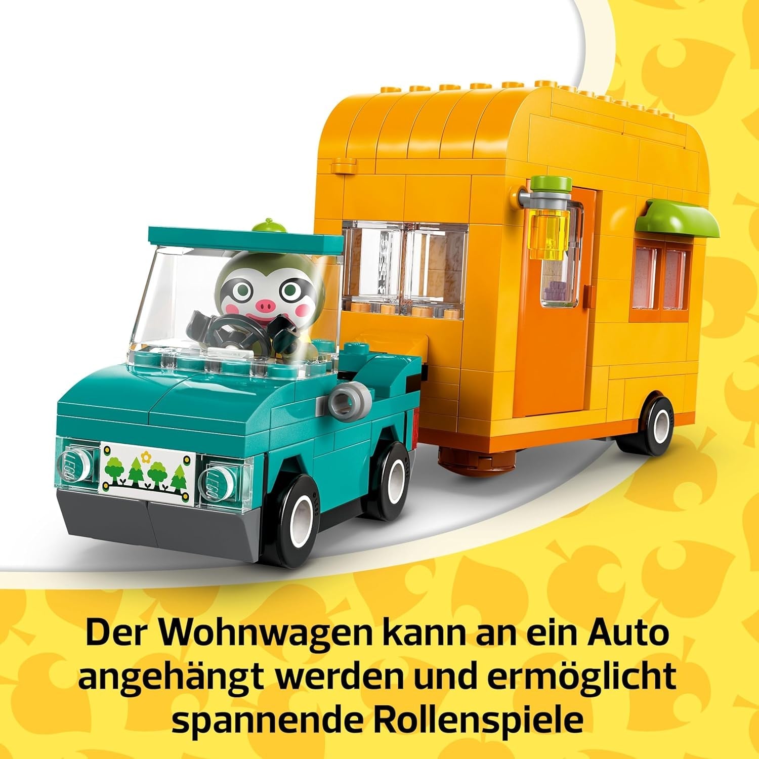 LEGO Animal Crossing Gerds Wohnwagen & Gärtnerei, Bauset für Rollenspiele, Spielzeug Auto für Kinder, Geschenk für Mädchen und Jungen ab 7 Jahren, Videospiel Spielzeug mit Tierfiguren 77054