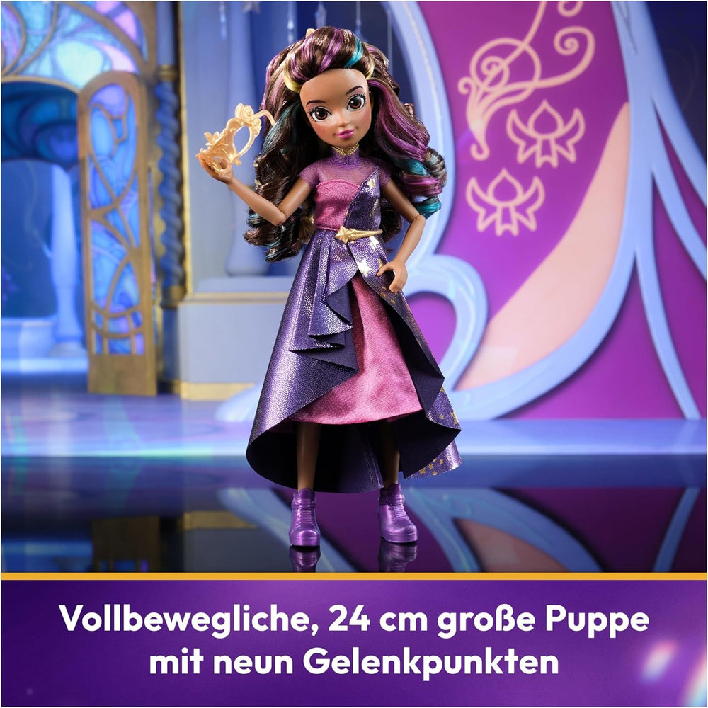 Păpușă Unicorn Academy Deluxe, Bal Mascat - Sophia, păpușă originală din popularul serial Netflix, 24 cm înălțime, cu 2 ținute și accesorii, pentru copii cu vârsta de 4 ani și peste