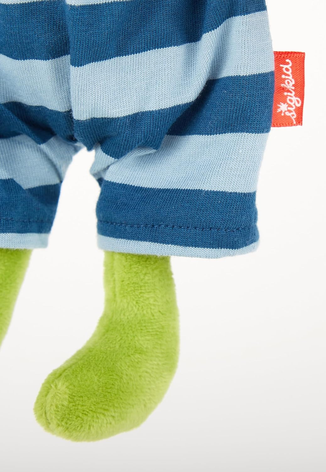 SIGIKID 39651 Puppe Brenda Bilipup, Stoffpuppe mit Kleidchen zum An- und Ausziehen, Kuschelpuppe, Einschlafhilfe, spielen, schmusen, für Babys & Kinder ab 6 Monaten, Blau 24 cm