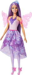 Barbie 3-in-1 Fantasie Puppe, Spielset mit 8 Accessoires inklusive Meerjungfrauen-Schwanzflosse, Feenflügen, königlichen Ketten, Schuhen un vielem mehr für über 10 Verschiedene Looks, JCP74