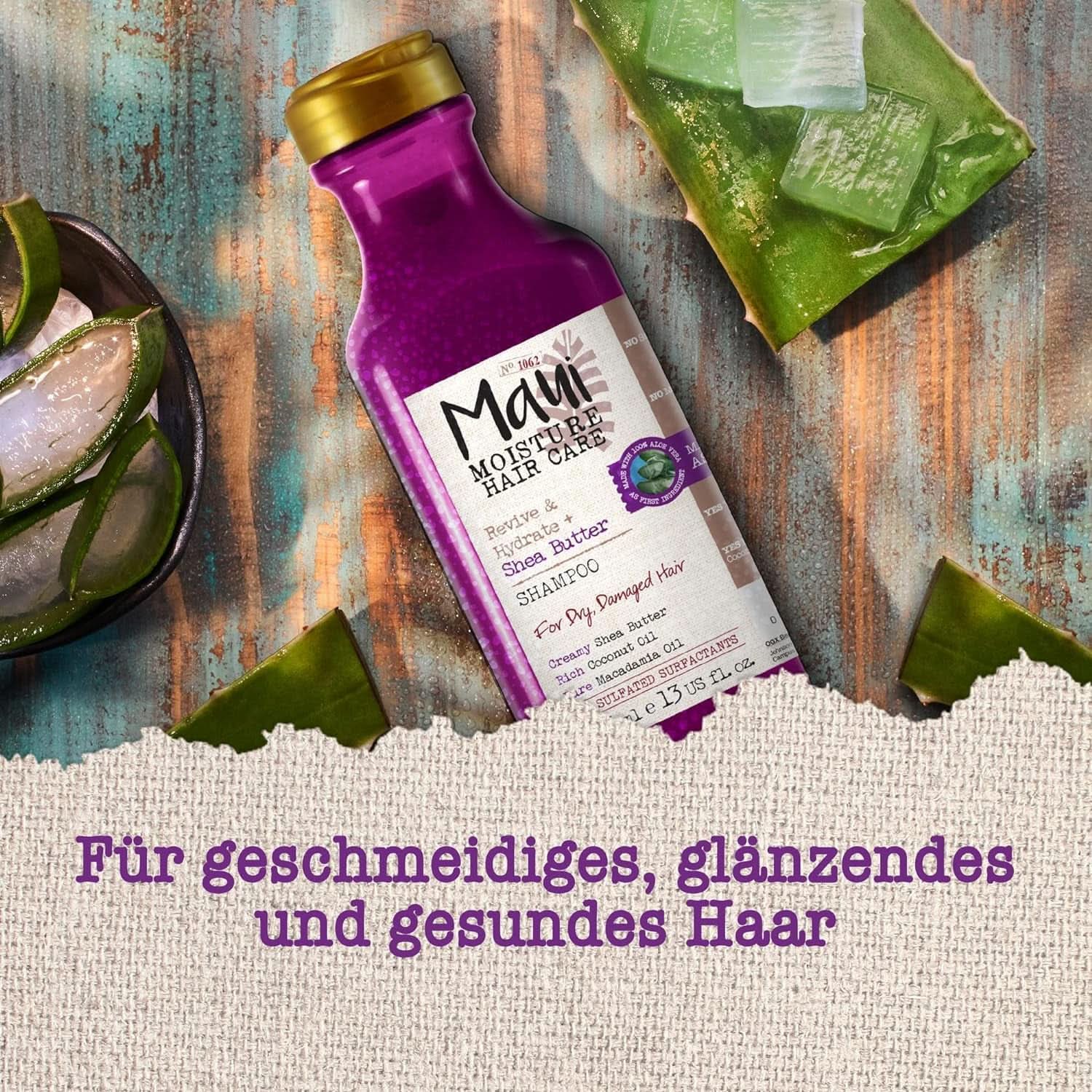 Maui Moisture Revive & Hydrate + Shea Butter, Sampon sau Conditioner, 385 ml Duș și baie Naty Shop