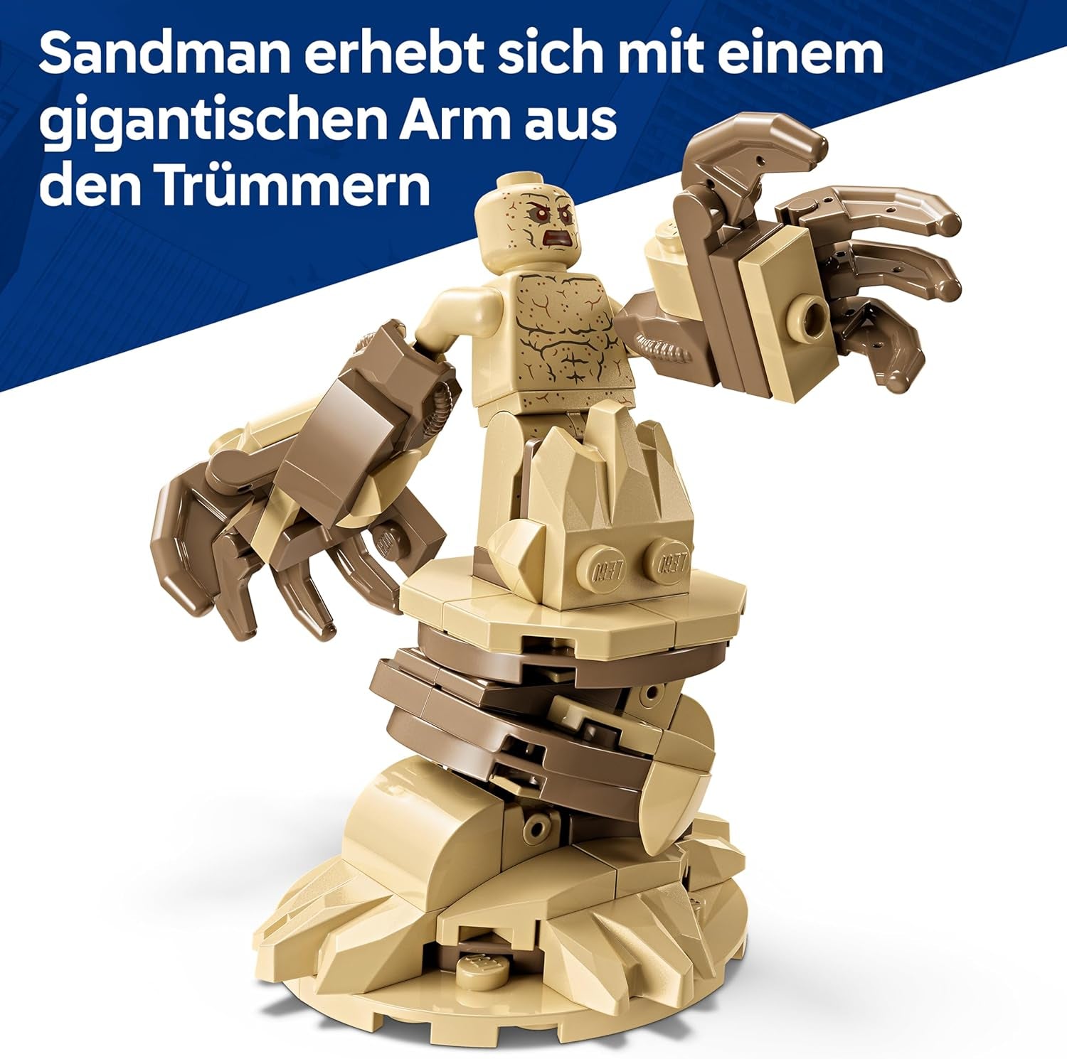 LEGO | Marvel Großer Showdown: Spider-Man vs. Sandman - Spiderman Spielzeug mit 3 Minifiguren - Spider Man, Venom und Sandma - Kinder Geschenk für Jungen ab 9 Jahren, Mädchen und Fans - 76334