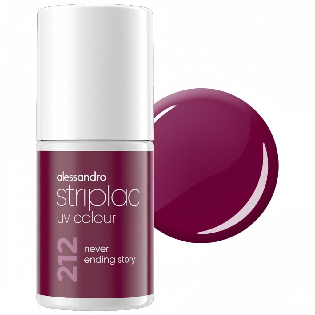 Oja UV alessandro Striplac Lavender Lemonade – Delicată și de lungă durată – Îndepărtare ușoară datorită tehnologiei de îndepărtare – Vegană și cruelty-free – 8 ml
