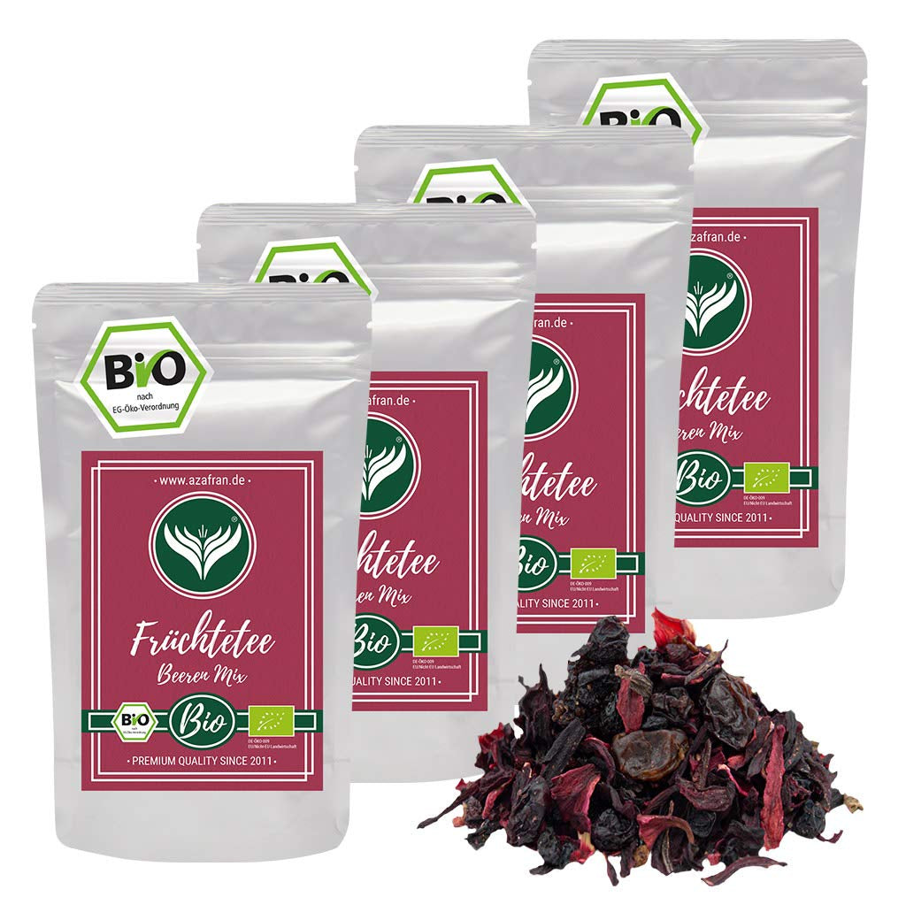 Azafran BIO Ceai de fructe Amestec de fructe roșii 250 g