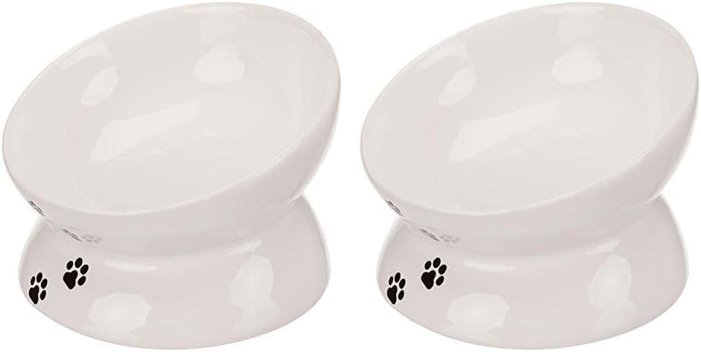 Stație de hrănire pentru pisici Trixie, ceramică, albă