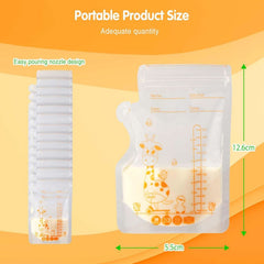 Vinabo 50 Stück Muttermilchbeutel, 250Ml Bpa-Frei Muttermilch Aufbewahrung Bag, Milchbeutel Für Muttermilch Mit Ausgießer Für Das Stillen, Selbststehender, Kann Eingefroren Werden, Vorsterilisiert Accesorii Hrana si Alaptare Bebe Naty Shop
