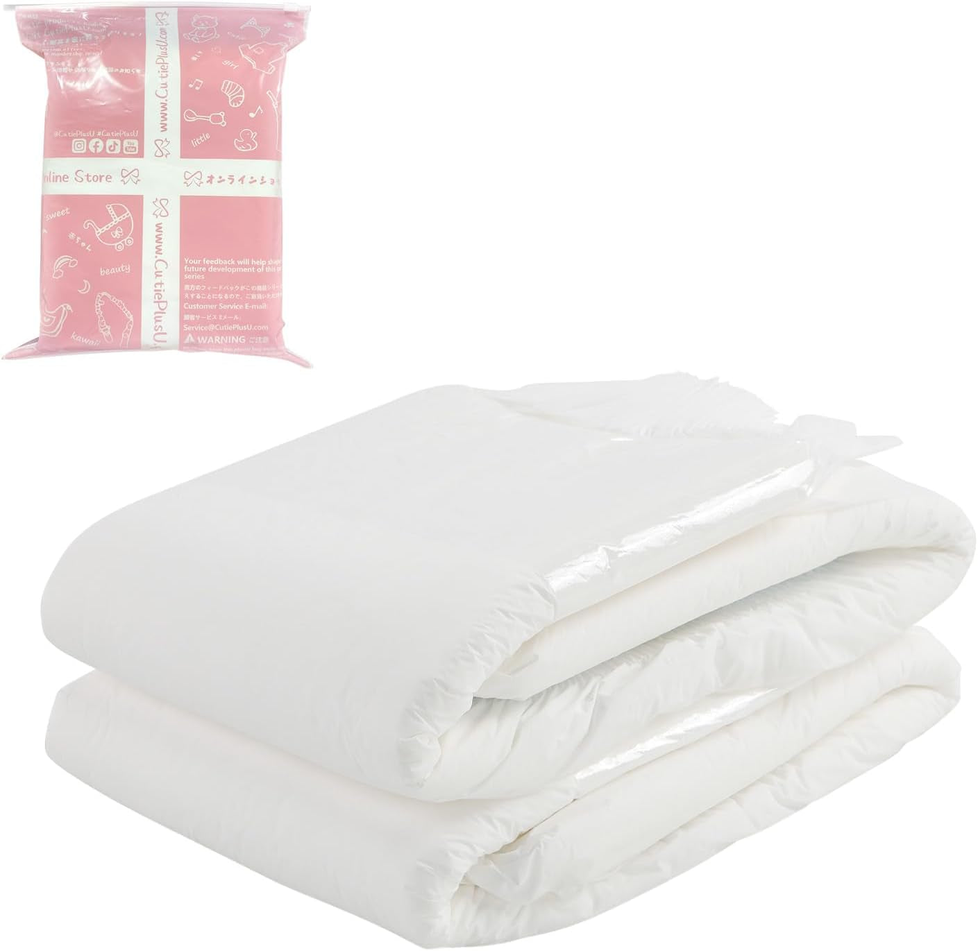 Scutece pentru adulți CutiePlusU, suprafață uscată, absorbție maximă peste noapte, scutec de incontinență de unică folosință – albastru, 2 bucăți (medii 71-96 cm)