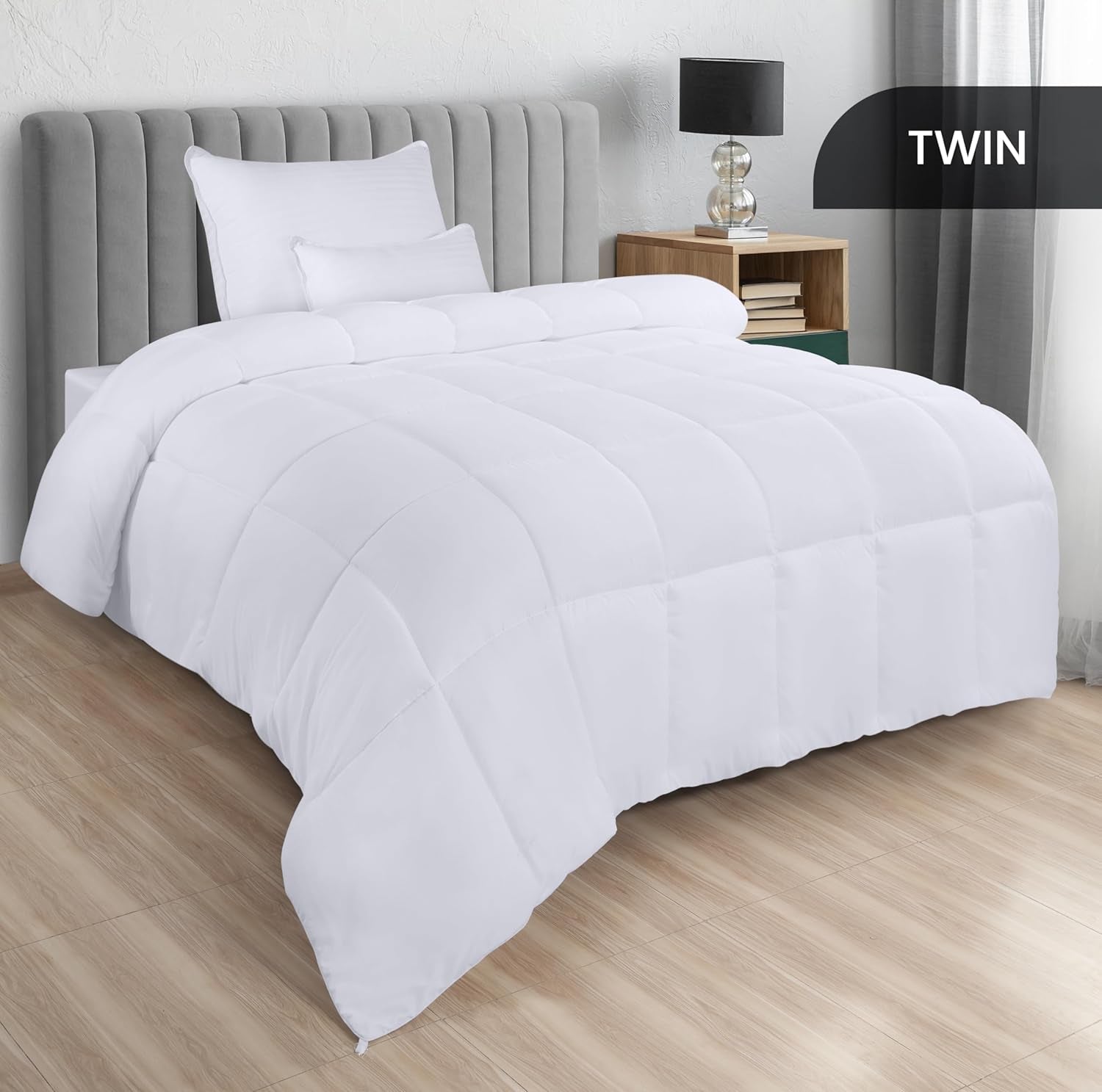 Utopia Bedding FBA_B01JPECQF8 Plapumă dublă, alb, poliester, twin Plapumi si pilote Naty Shop