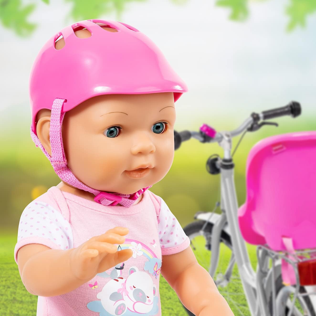 Bayer Design 79603AA Puppenfahrradhelm, Puppenhelm, Reithelm für Puppen, Puppenzubehör, Rosa