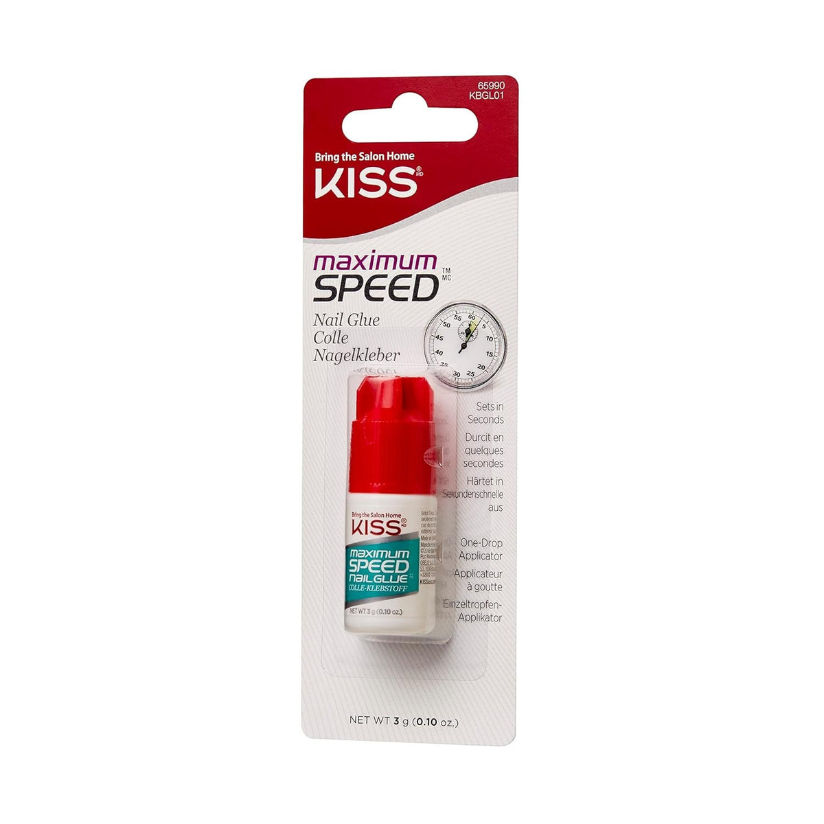 Lipici pentru unghii KISS Viteză maximă Uscare rapidă 3G