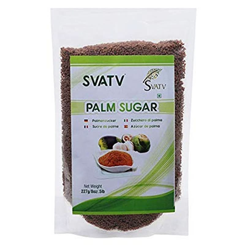 SVATV Pudră de zahăr brun de palmier, 227 grame Indulcitori Naty Shop
