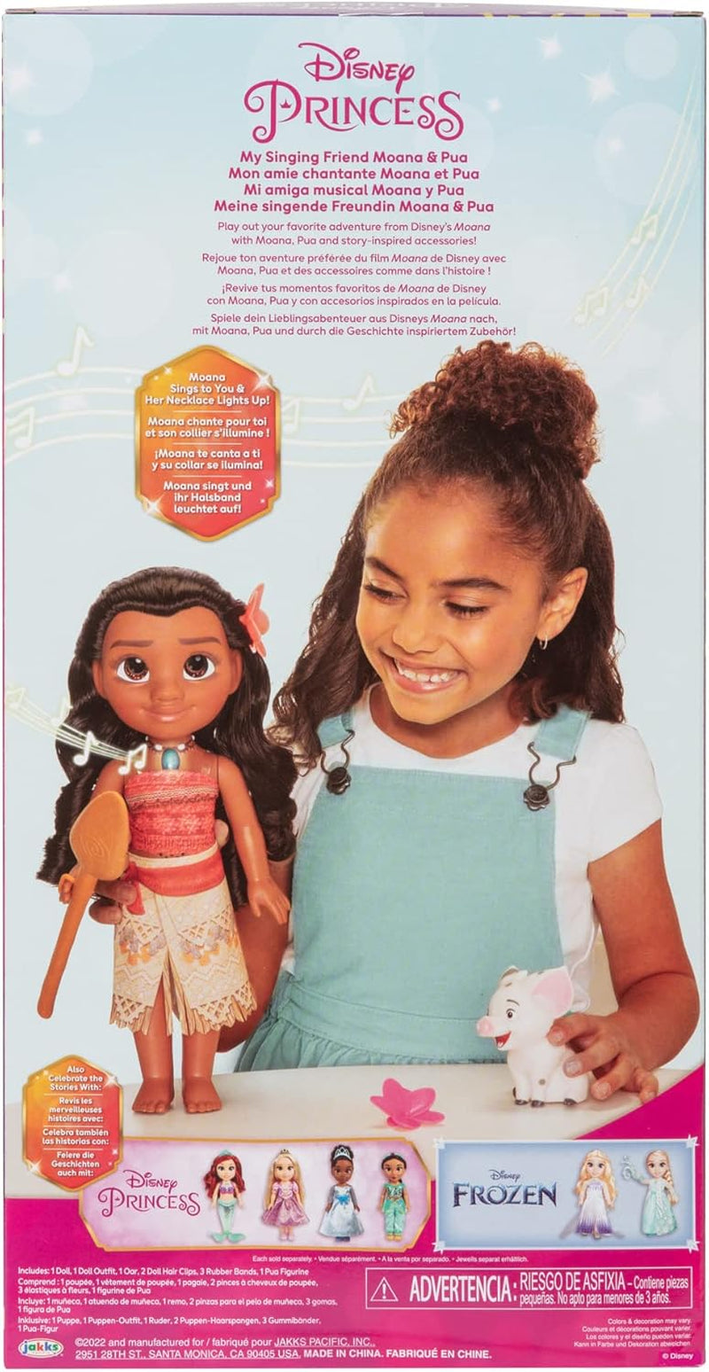 Jakks Pacific Disney Vaiana 2 – Meine singende Freundin – Vaiana-Puppe und HeiHei-Figur, 35 cm groß, offiziell Lizenziertes Disney-Produkt, tolles Geschenk für Vaiana-Fans, ab 3 Jahren