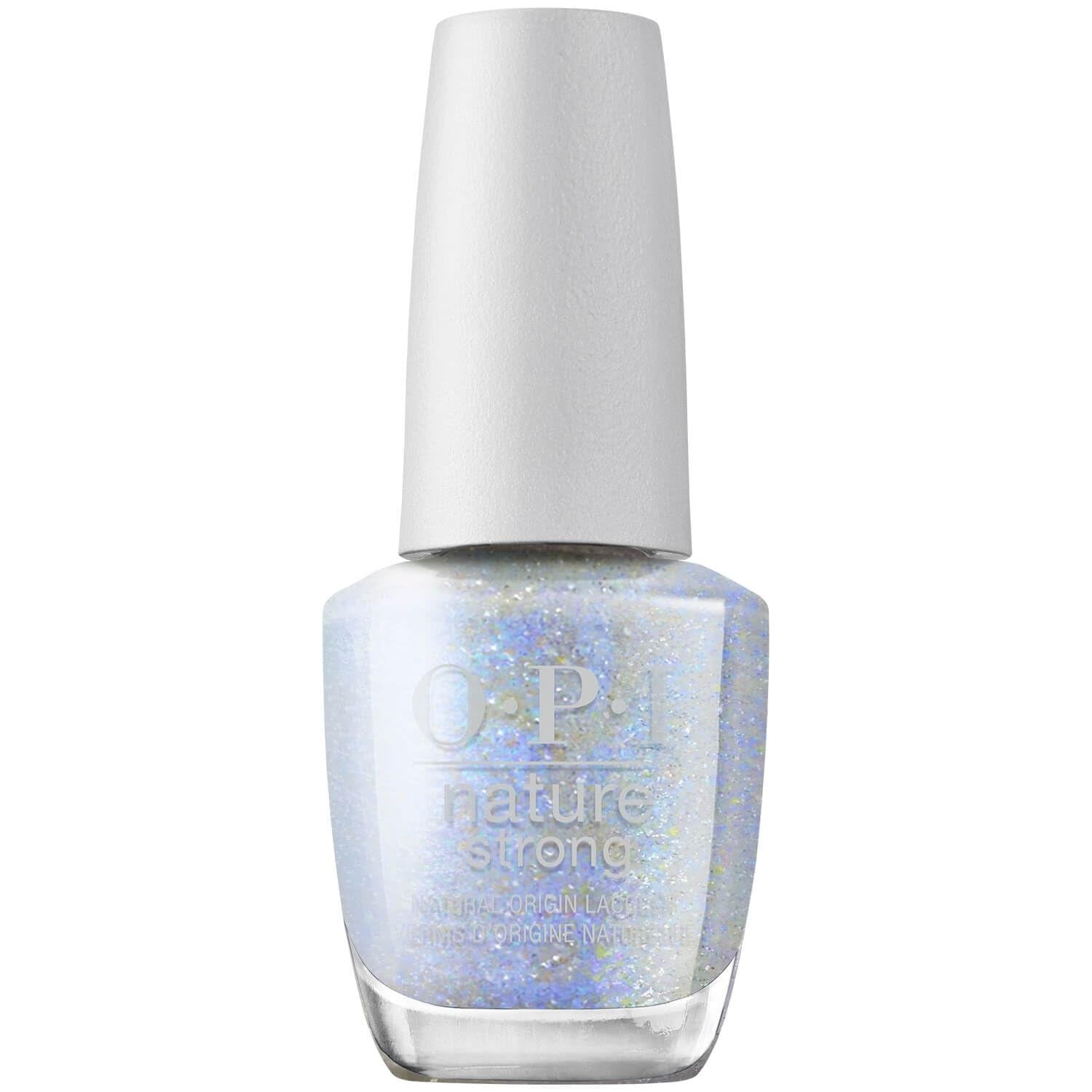 OPI Nature Bright Glitter & Shimmer – ojă de lungă durată cu o formulă vegană, inovatoare, care conține ingrediente naturale – pentru unghii strălucitoare