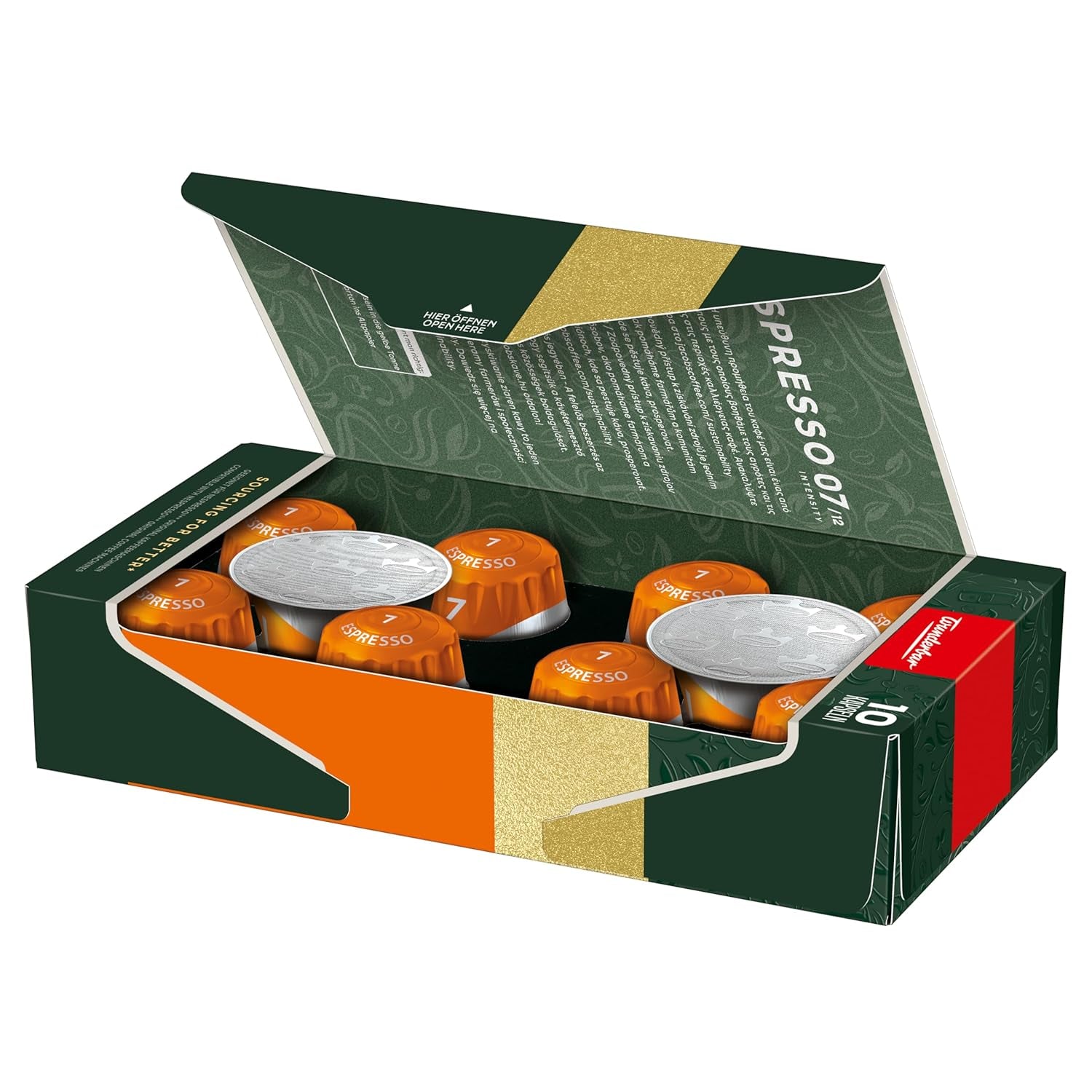 Jacobs Kaffeekapseln Espresso Classico, Intensität 7/12, 10 x 10 Getränke, Nespresso* kompatible Kaffee Kapseln, 100 Kapseln