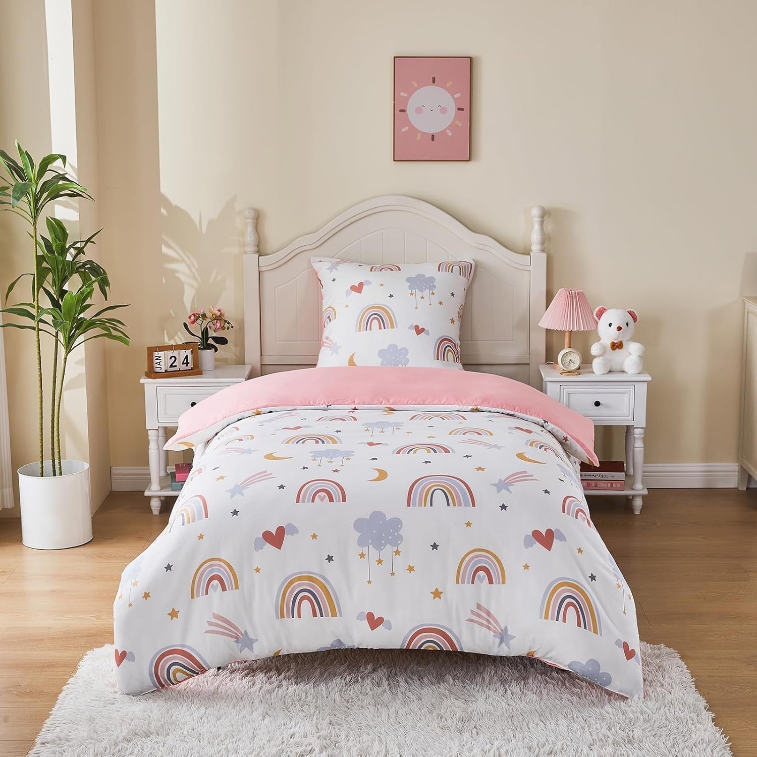 Lenjerie de pat pentru copii, Curcubeu, microfibre Lenjerie de pat - copii Naty Shop