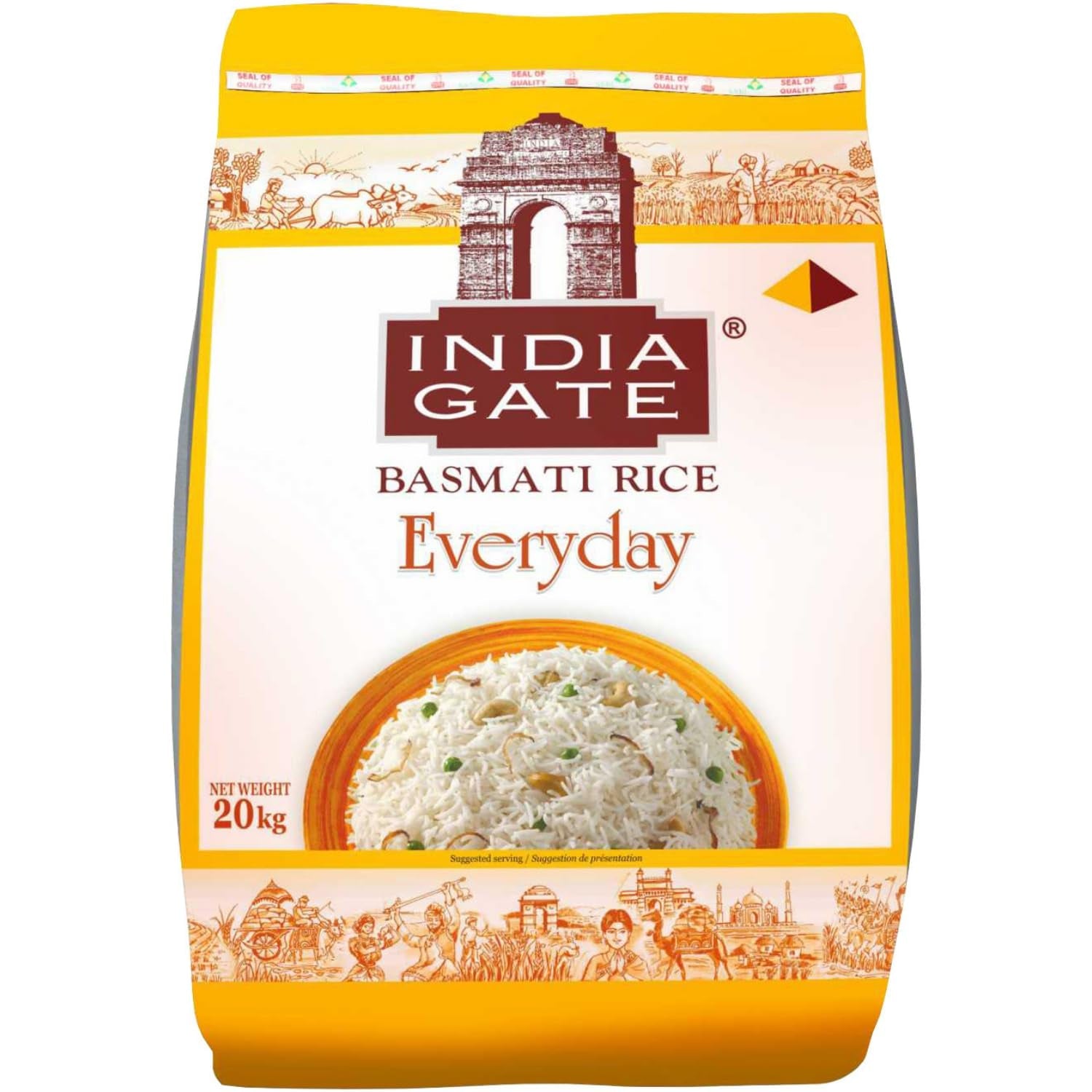 Orez Basmati Premium INDIA GATE – Orez cu bob lung fin, aromat, din India, bob lung fin (1 x 5 kg)