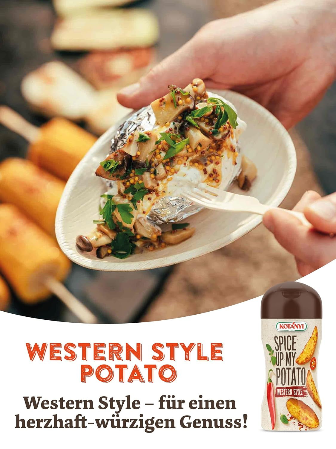 KOTÁNYI Western Style Grillgewürz 80g - Kartoffel-Gewürz für Pommes, Bratkartoffeln und Potato Wedges- Gewürzmischung zum Grillen - [Jetzt für die nächste Grillparty bestellen!]