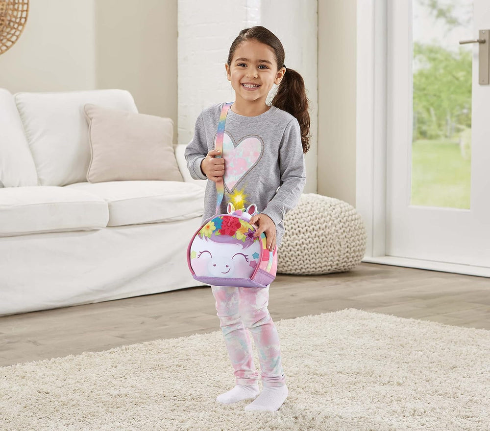 VTech Little Love - Emily Einhorn mit Handtasche – Süße Puppe mit Tasche, in der sie getragen Werden kann – Für Kinder von 3-8 Jahren