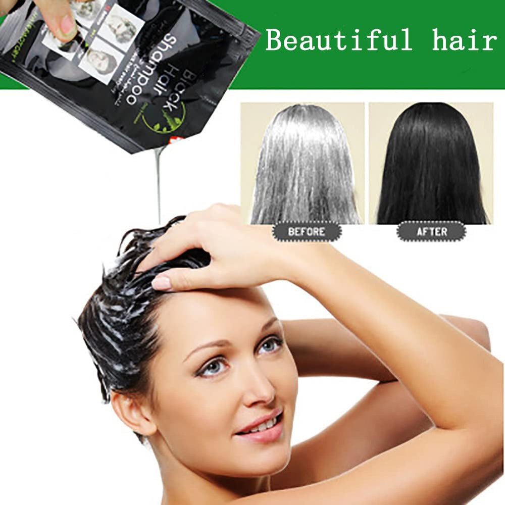 Culoarea instantanee a părului, șampon pentru vopsirea părului negru, durează 30 de zile, ingrediente naturale Vopsea pentru par Naty Shop