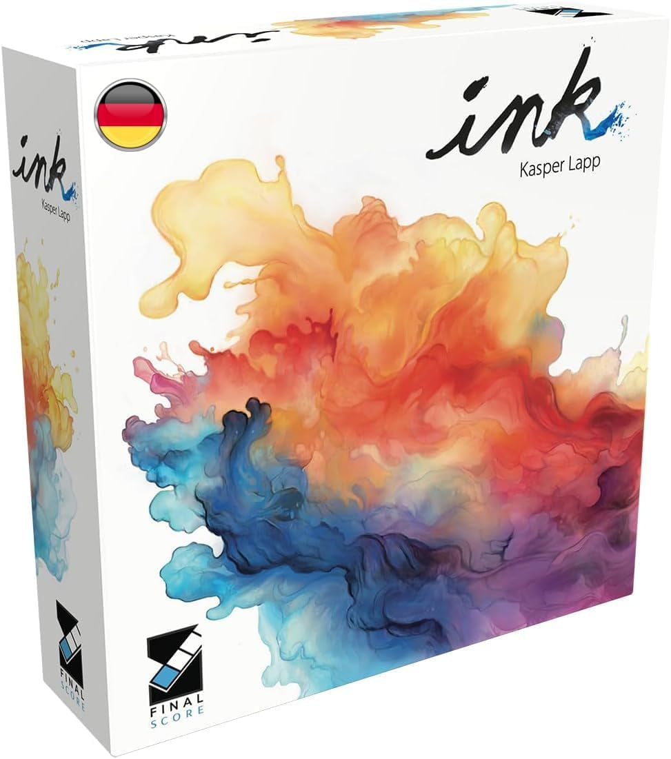 Asmodee, Ink, Final Score Games, Joc de familie strategic și artistic, 1 până la 4 jucători, vârste 8+, 30 până la 45 min, versiune germană