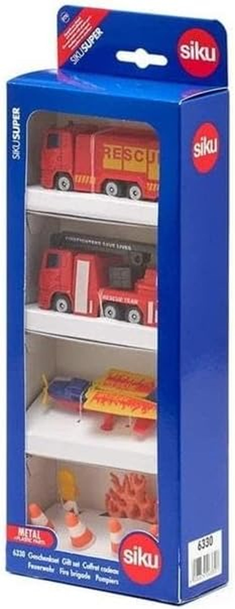 siku 6329, Geschenkset Straßenbau, Muldenkipper, Liebherr Radlader, Straßenwalze, Bewegliche Teile, Inkl. Granulat