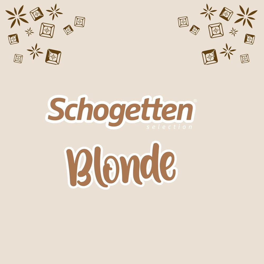 Schogetten Blonde Almond | Ciocolată albă cu caramel și bucăți de migdale | 100 g | Porționat convenabil (pachet de 2)