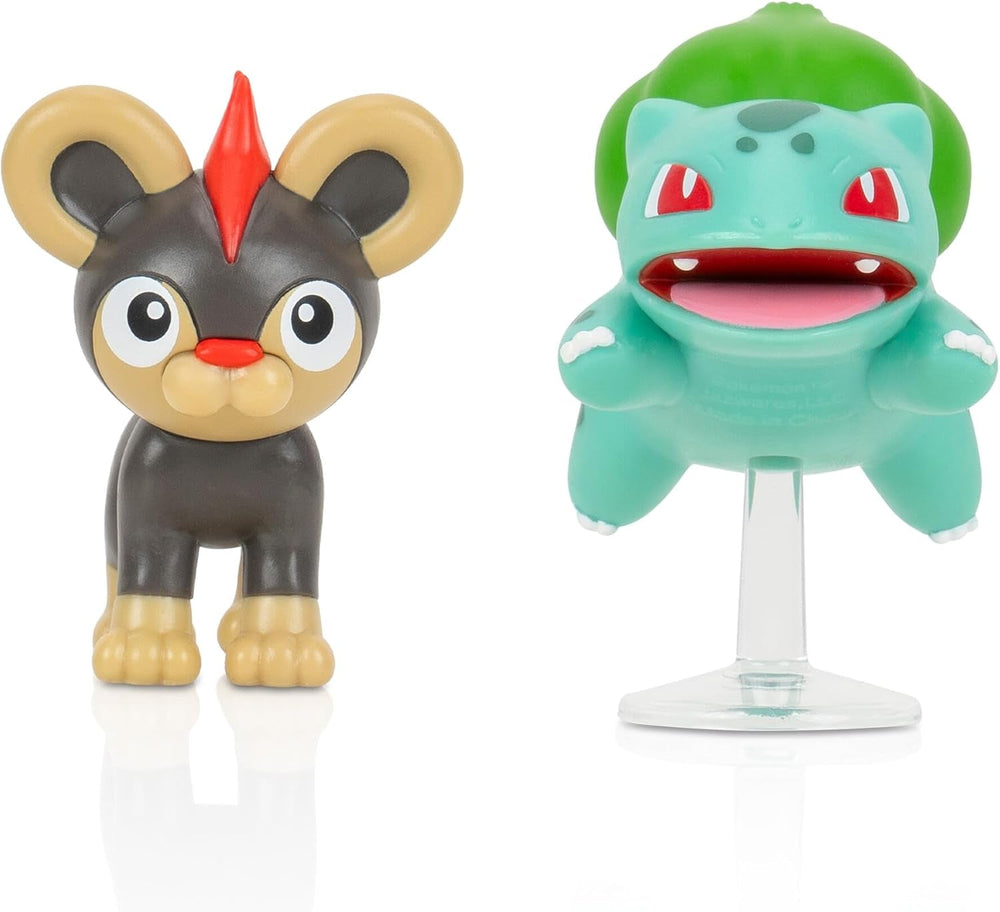 Pokémon PKW3583 - Battle Figure Pack - Leufeo & Bisasam, Figuri oficiale detaliate, 5 cm fiecare Action figures Naty Shop